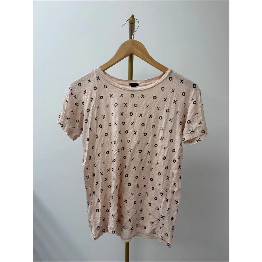 J. Crew Pale Pink Graphic T-Shirt XS